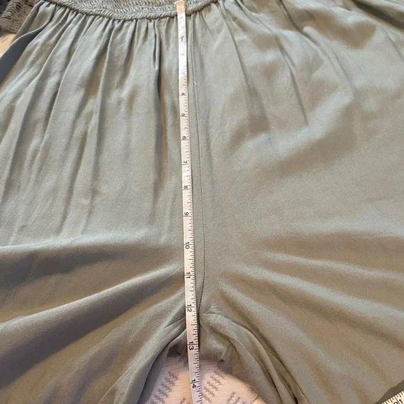 Japna Green Jumpsuit with Lace Trim Size Medium - Picture 12 of 13